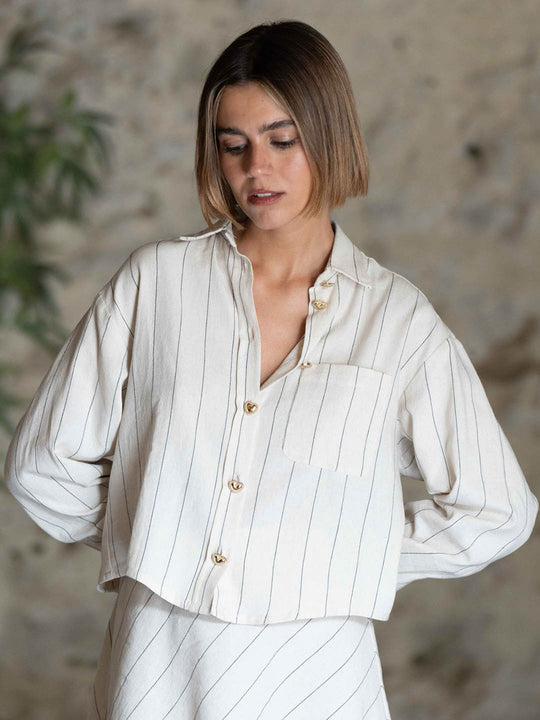 Camisa raya ancha
