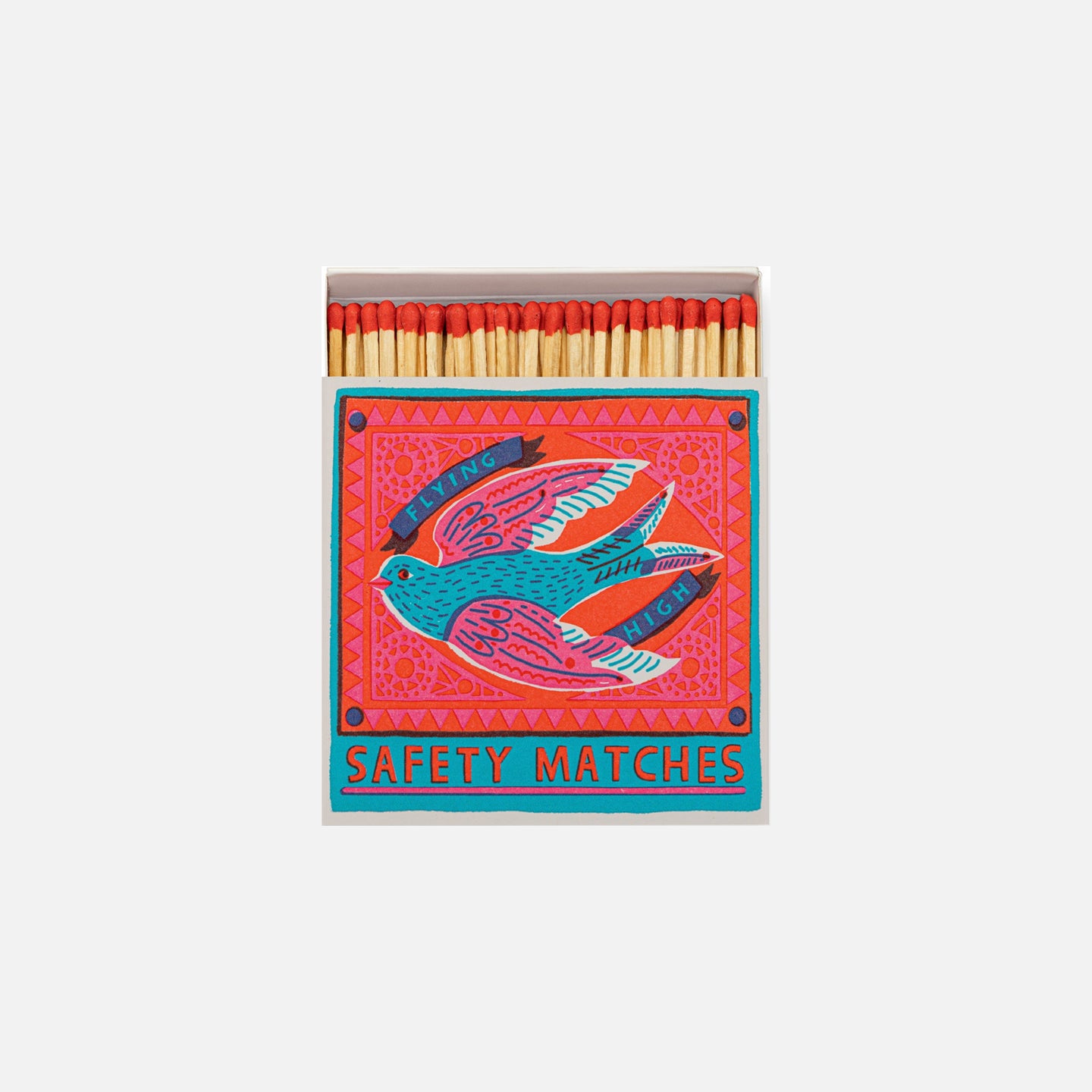 Caja cuadrada de cerillas  Flying High Safety Matches