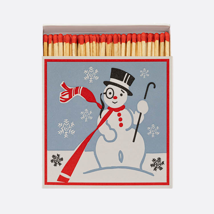 Caja cuadrada de cerillas The Snowman