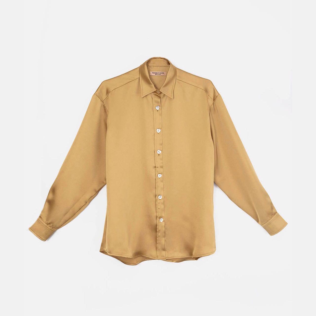 Blusa satén mostaza