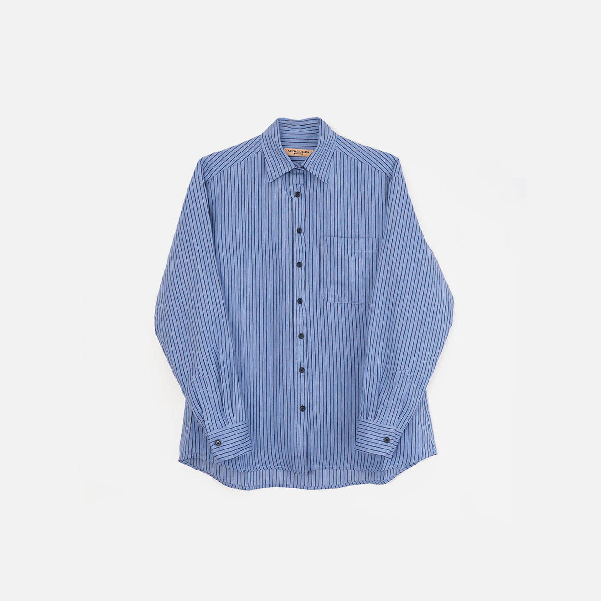 Camisa de rayas azul oscuro