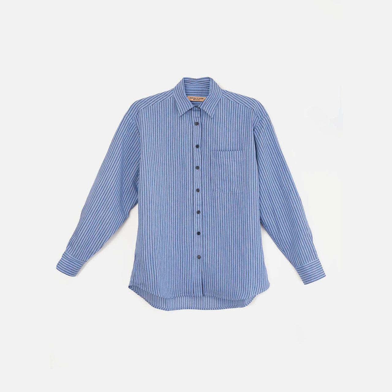 Camisa de rayas azul oscuro