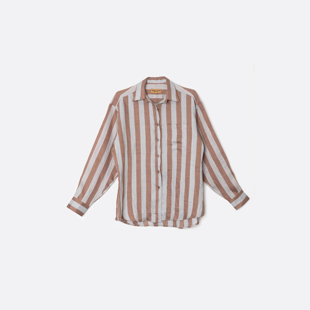 Camisa Rayas Gris y Topo