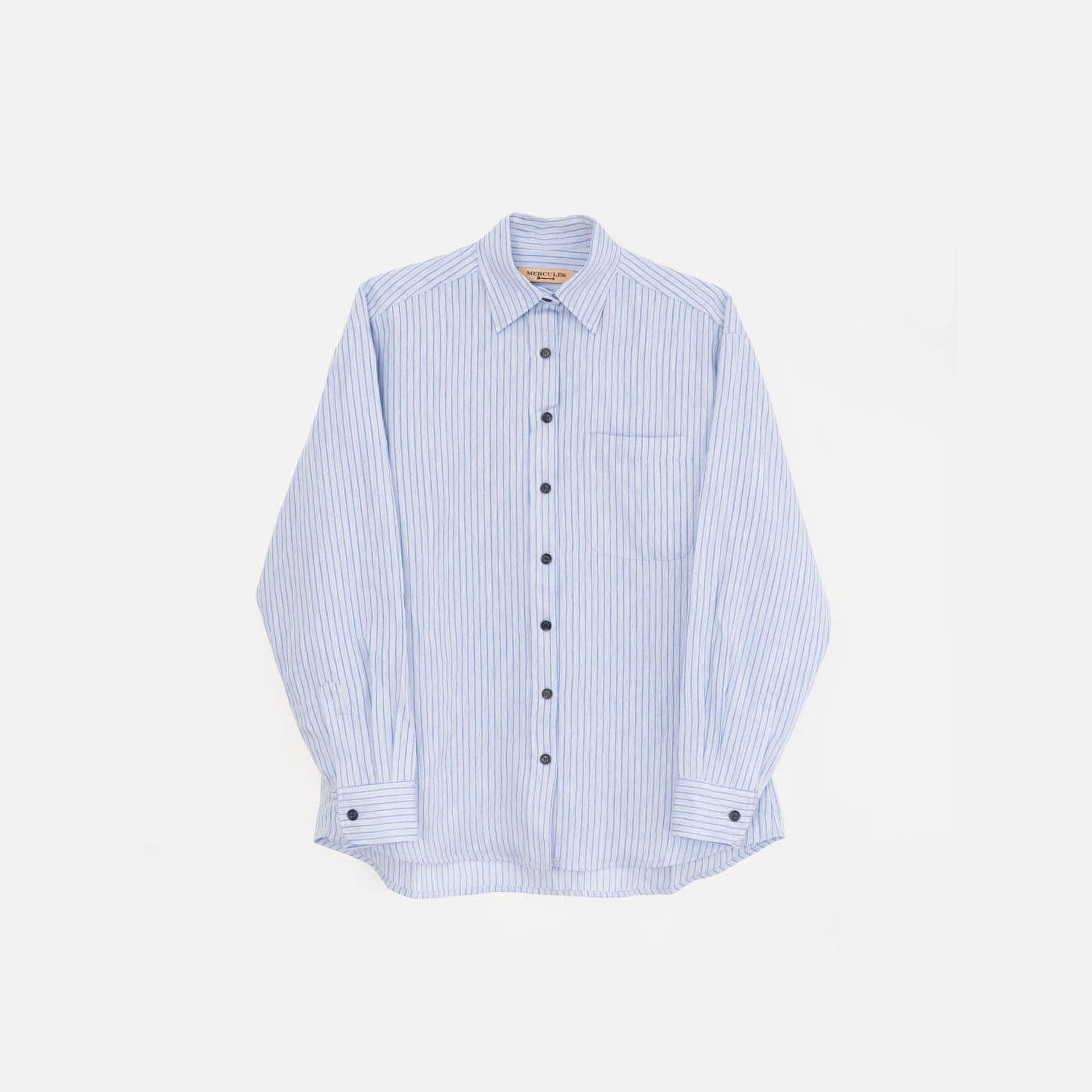Camisa de rayas azul claro