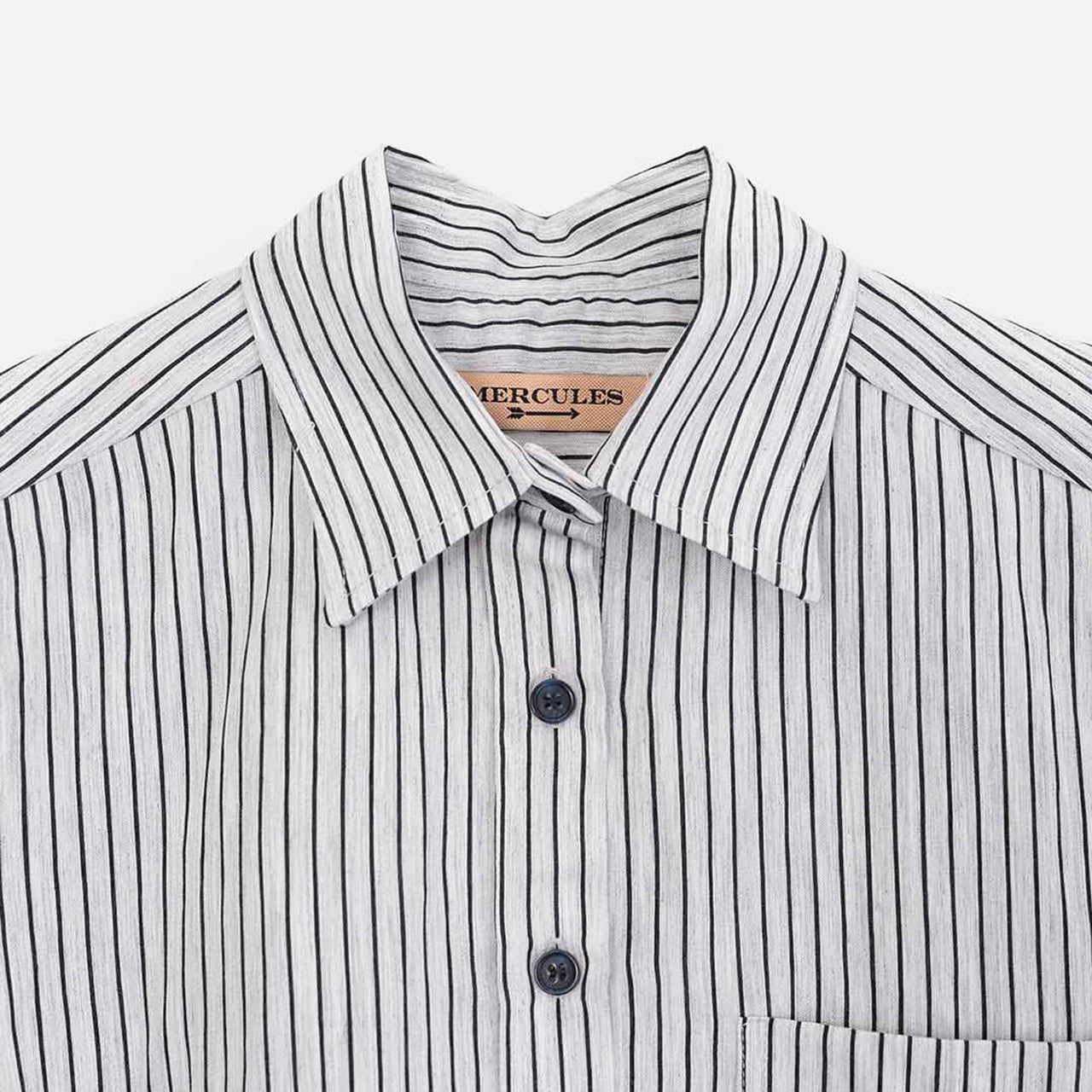 Camisa de rayas gris