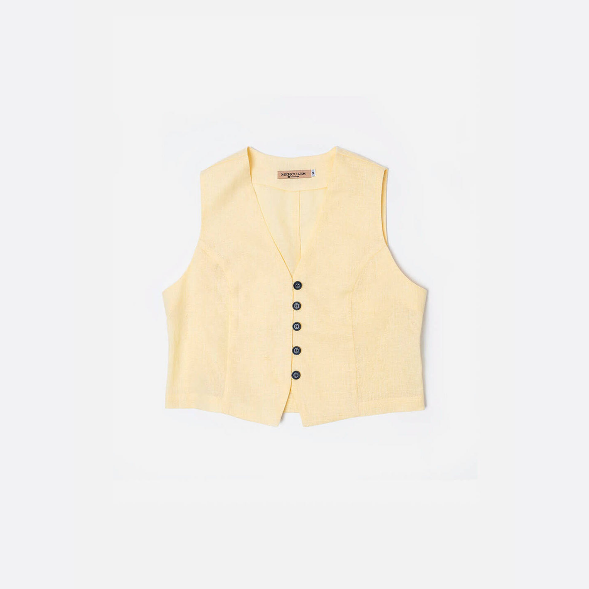 Chaleco lino amarillo