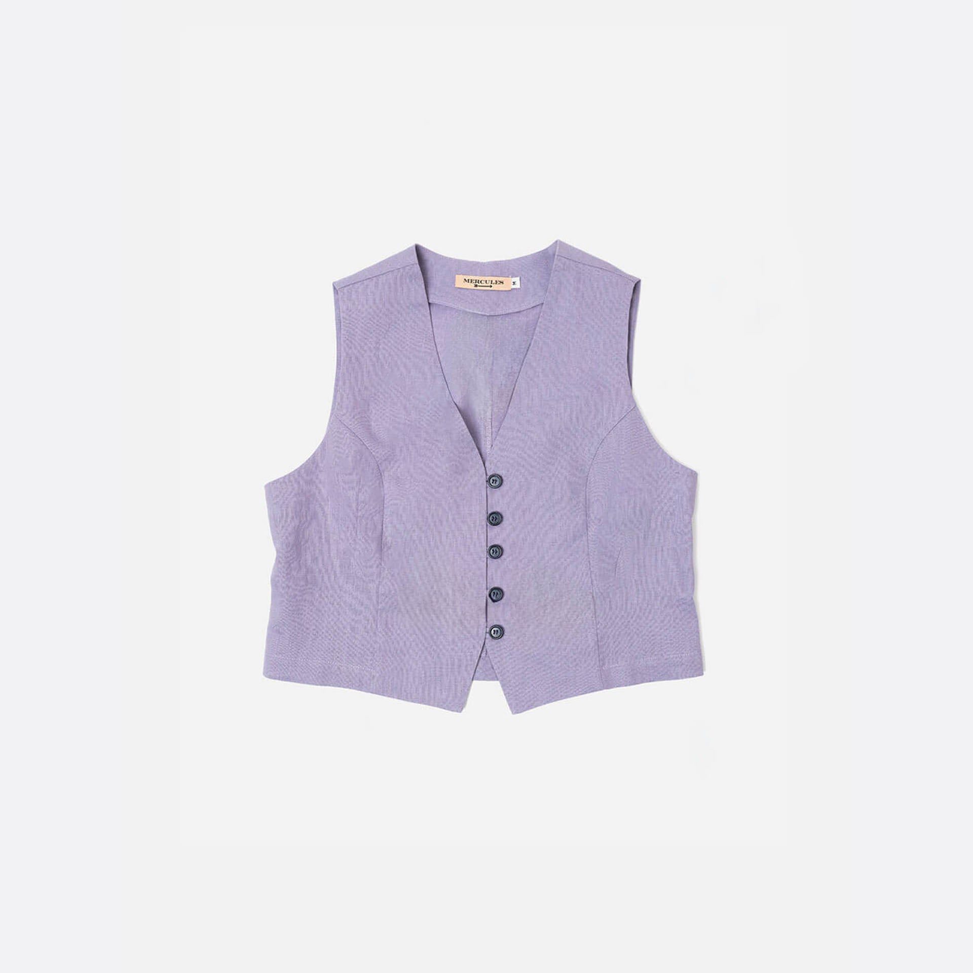 Chaleco lino lila
