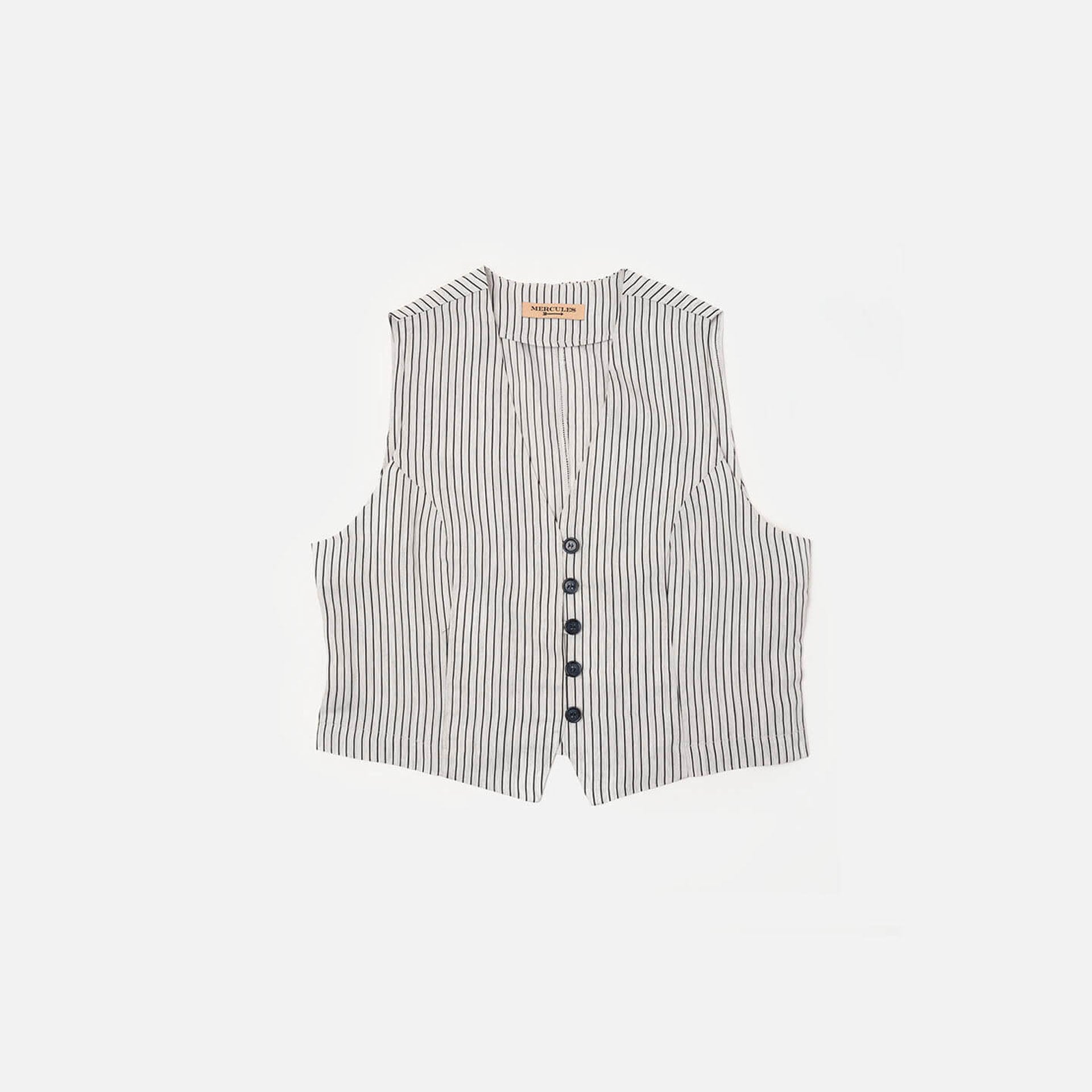 Chaleco de rayas gris