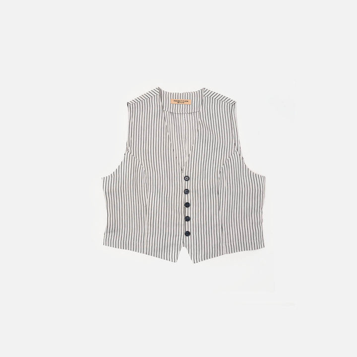 Chaleco de rayas gris