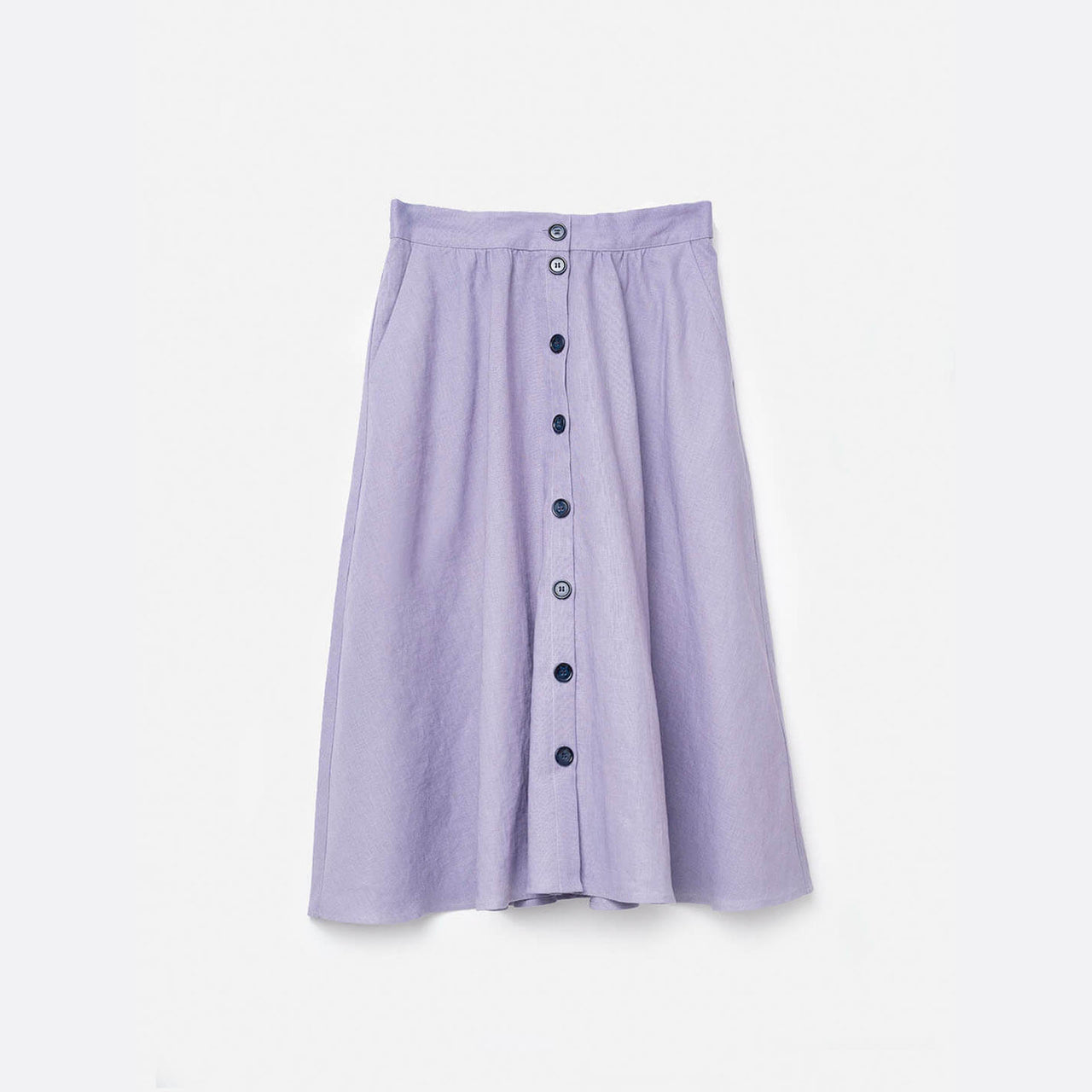 Falda lino lila