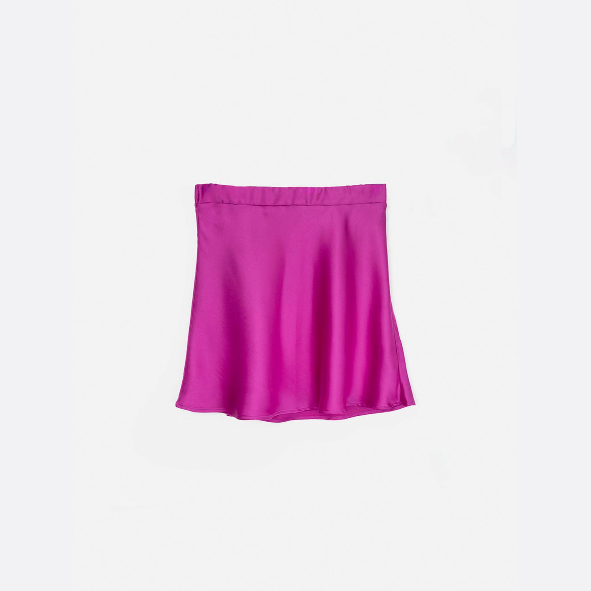 Falda satén morado