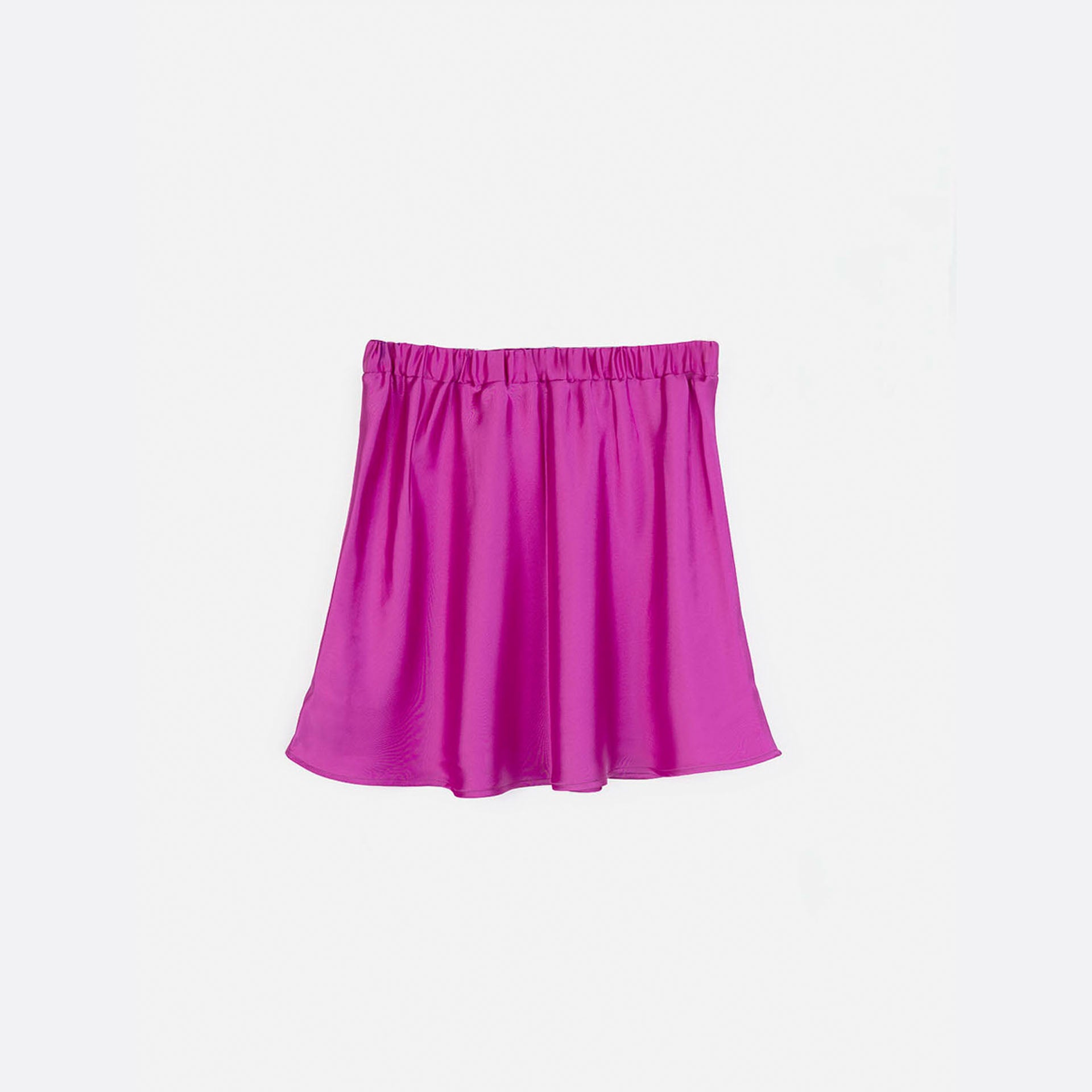 Falda satén morado