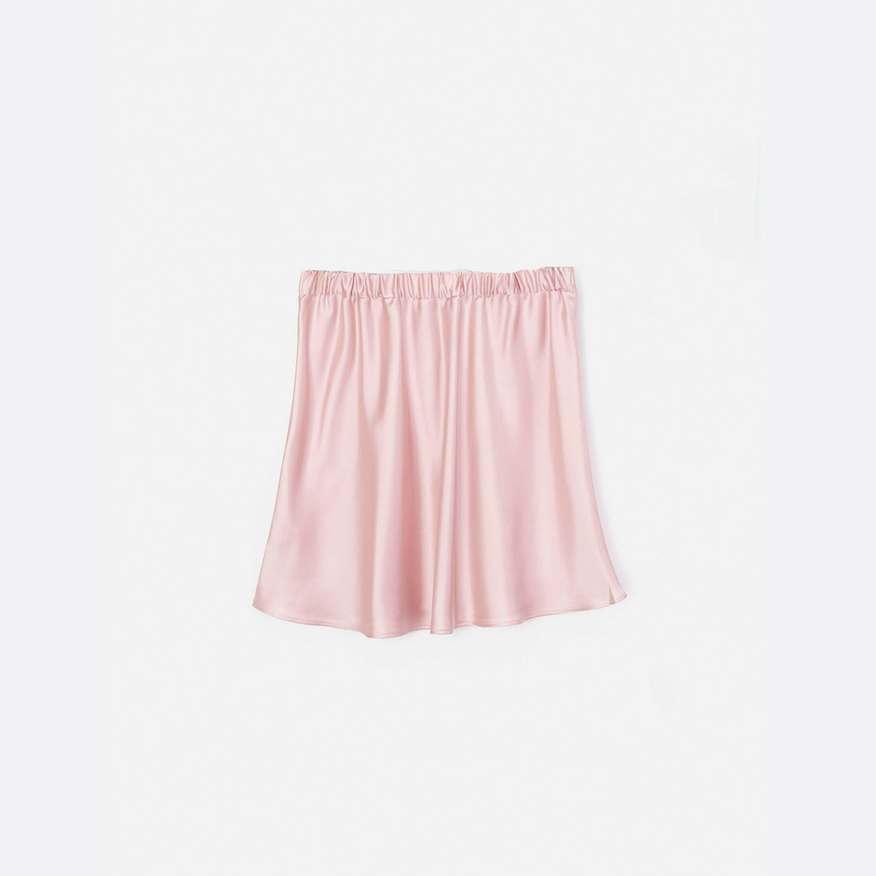 Falda satén rosa