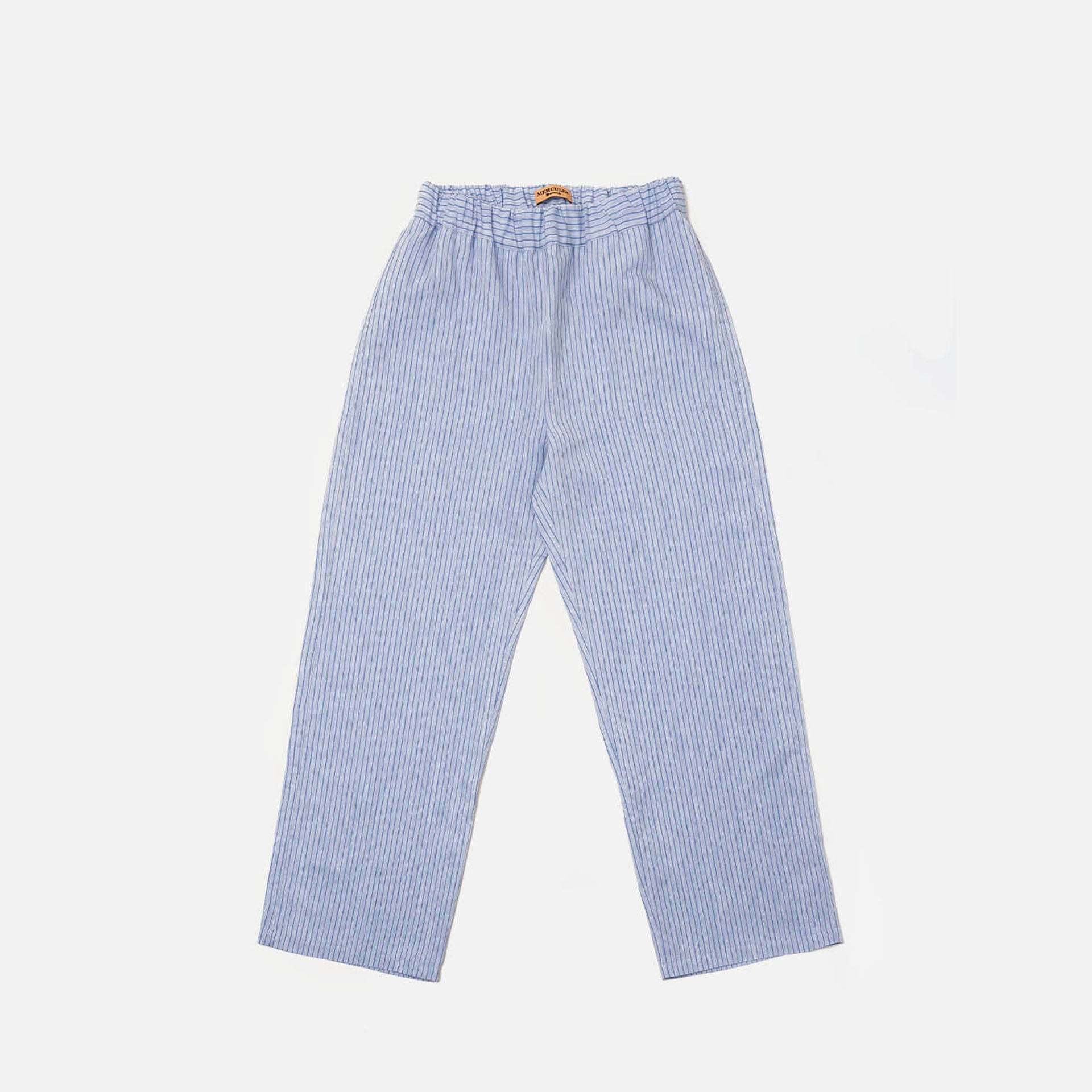 Pantalón de rayas azul claro