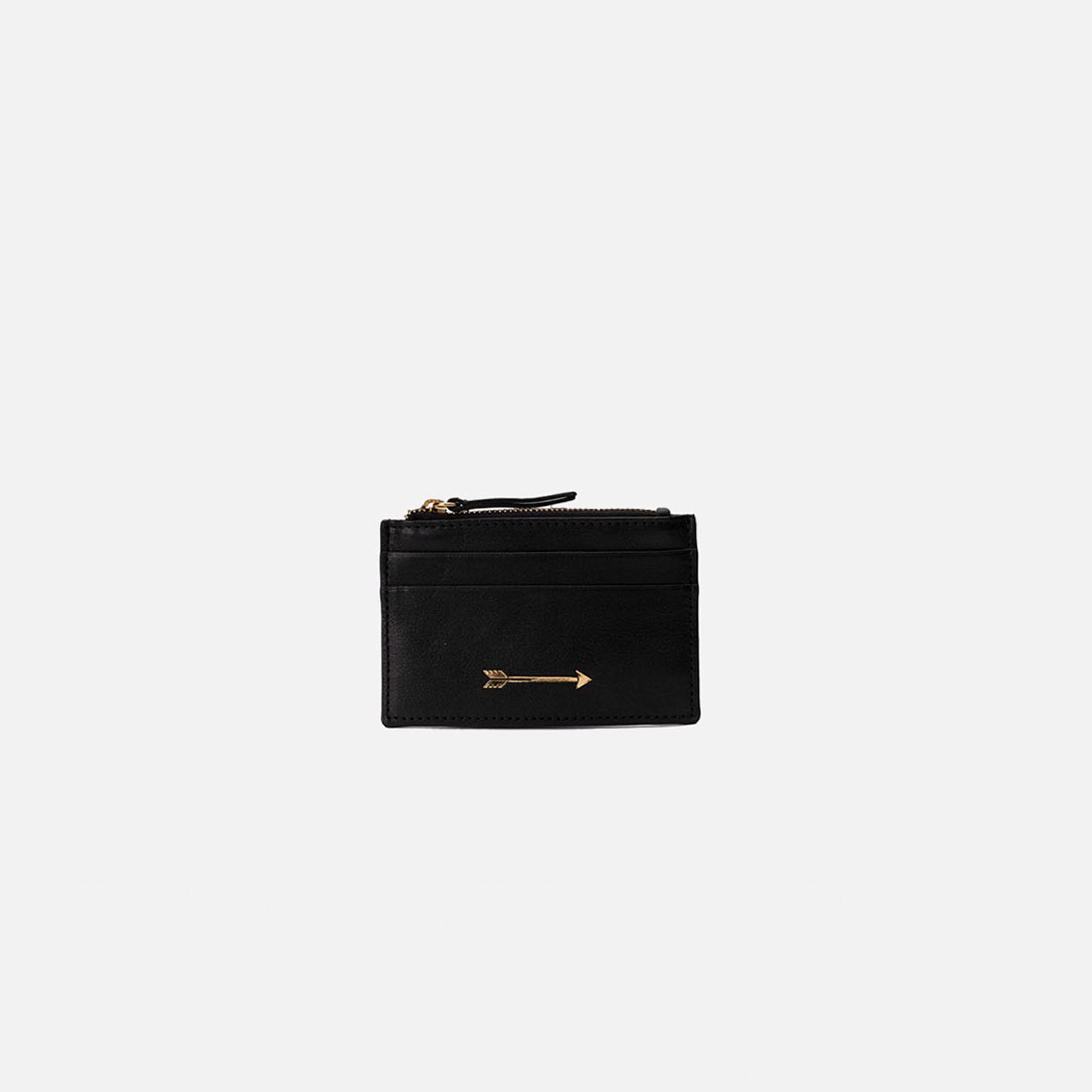 Tarjetero Zip Negro