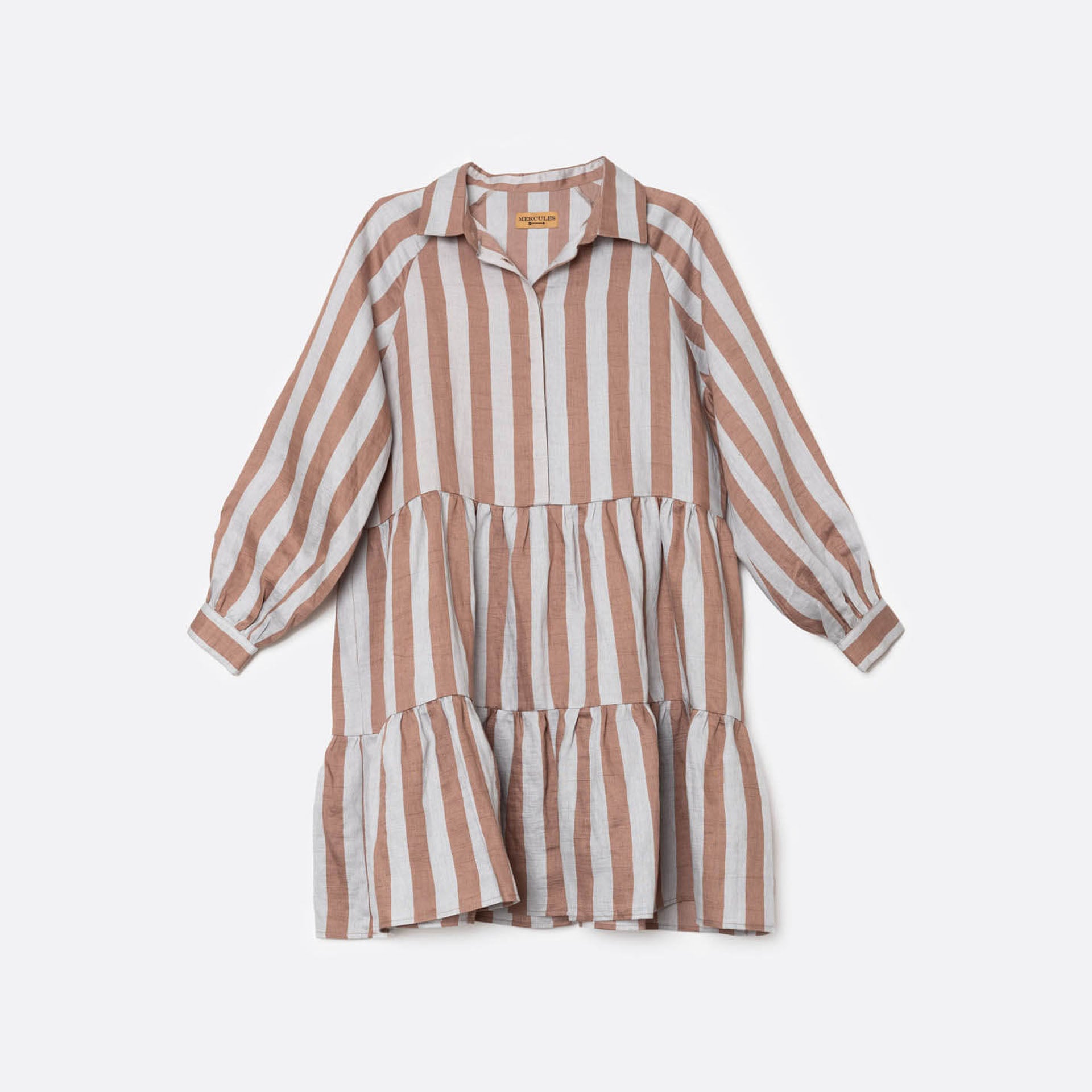 Vestido Rayas Gris y Topo