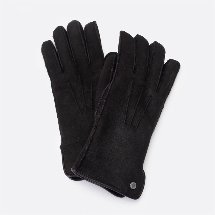 Guantes de piel negros